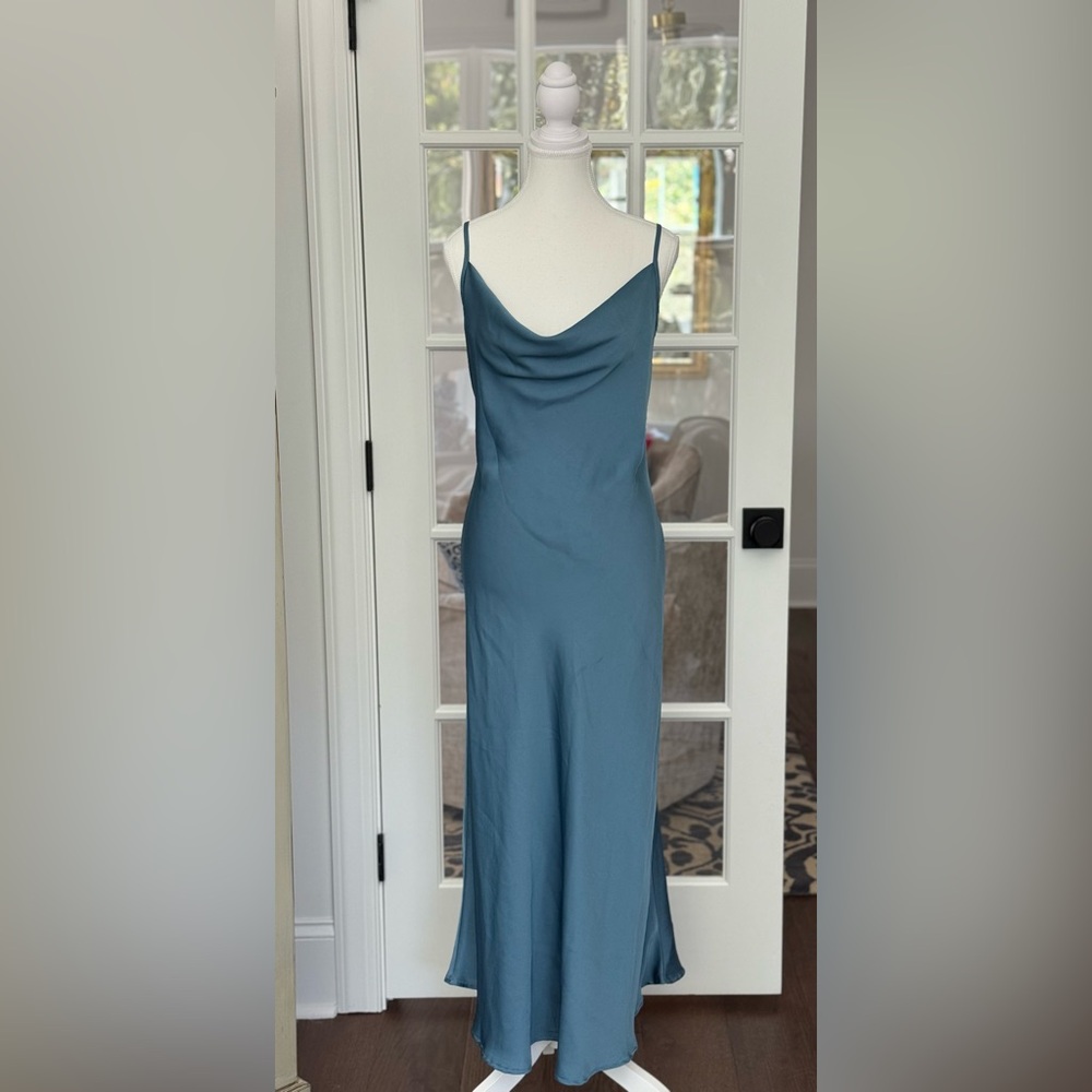 SHEIN Teal Slip Dress